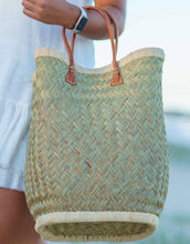 Load image into Gallery viewer, Onar bag, Beach bag, handmade bag, leather straps. straw bag, bag, handmade, bags Australia, handmade basket
