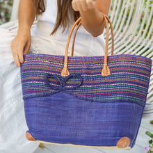Load image into Gallery viewer, Onar bag, Beach bag, handmade bag, leather straps. straw bag, bag, handmade, bags Australia
