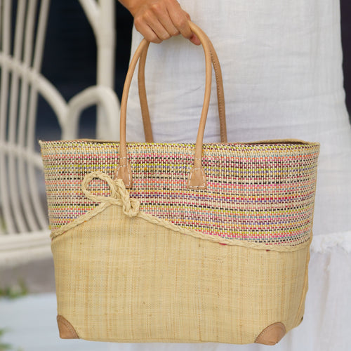 Onar bag, Beach bag, handmade bag, leather straps. straw bag, bag, handmade, bags Australia