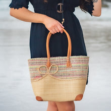Load image into Gallery viewer, Onar bag, Beach bag, handmade bag, leather straps. straw bag, bag, handmade, bags Australia
