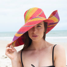 Load image into Gallery viewer, Onar hat, summer hat, handmade hat, raffia hat, hat, handmade, hats Australia
