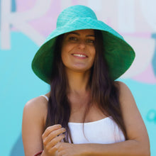 Load image into Gallery viewer, Onar hat, summer hat, handmade hat, raffia hat, hat, handmade, hats Australia
