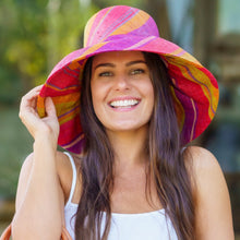 Load image into Gallery viewer, Onar hat, summer hat, handmade hat, raffia hat, hat, handmade, hats Australia
