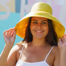 Load image into Gallery viewer, Onar hat, summer hat, handmade hat, raffia hat, hat, handmade, hats Australia
