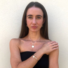 Load image into Gallery viewer, handmade, silver, bracelet, phaistos disc. handmade in Greece, handmade silver jewellery 
