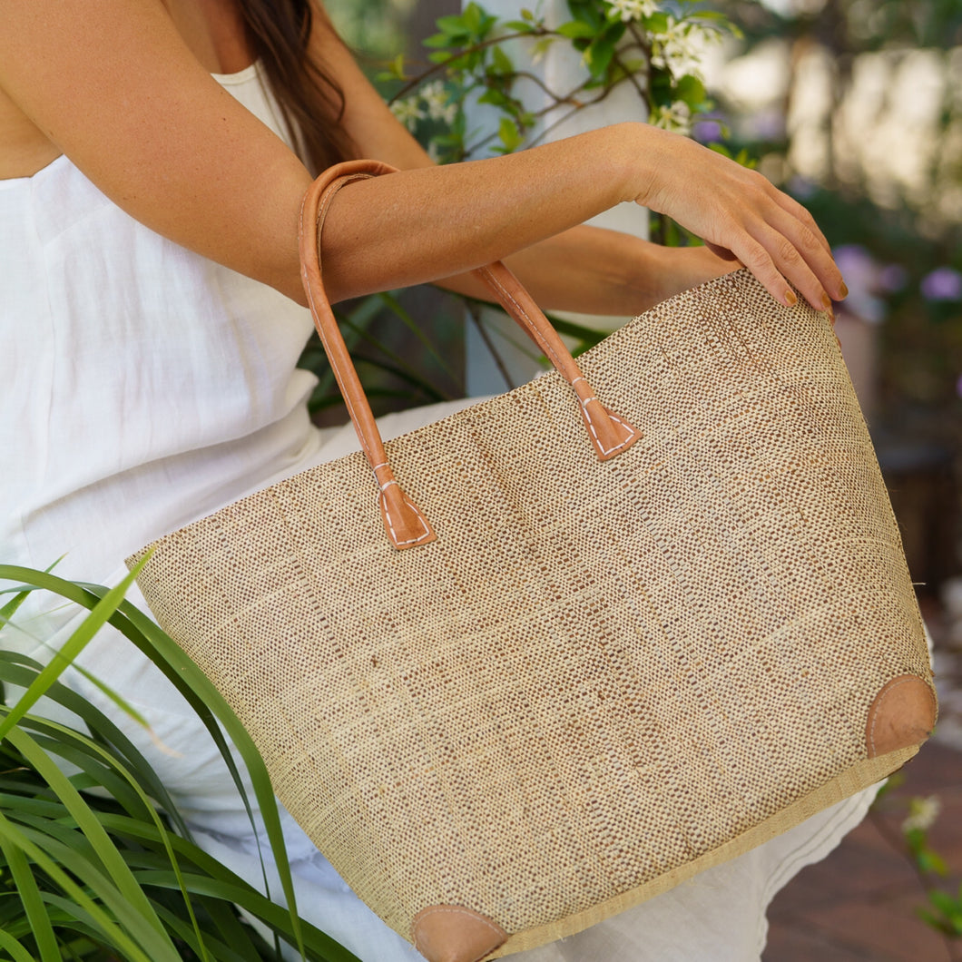 Onar bag, Beach bag, handmade bag, leather straps. straw bag, bag, handmade, bags Australia